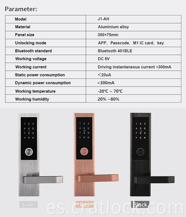 Fingerprint Apartment Lock Parameter